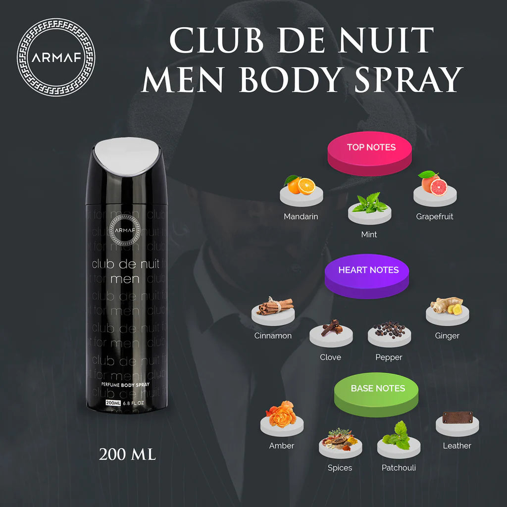 ARMAF CLUB DE NUIT INTENSE MAN (M) PERFUME BODY SPRAY 200 ml