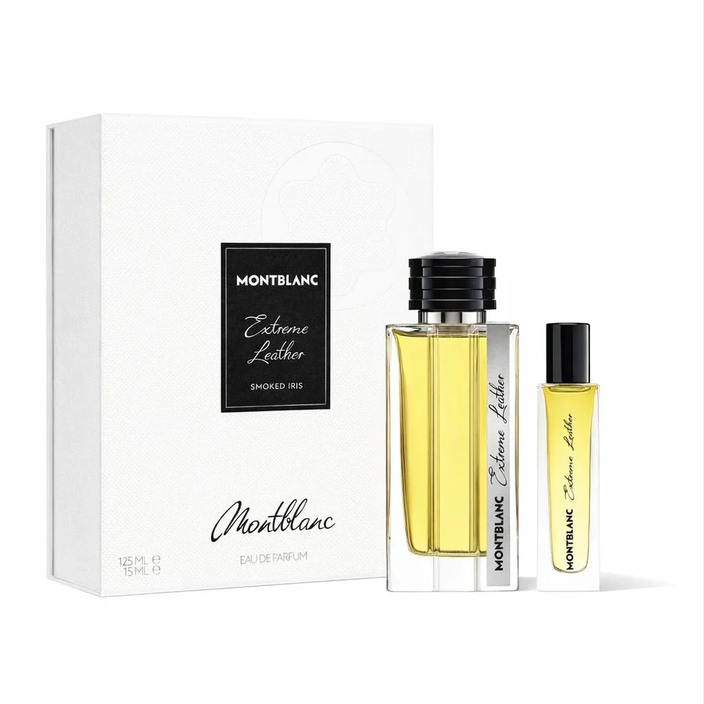 MONT BLANC Extrem Leather Smoked Iris Travel Set