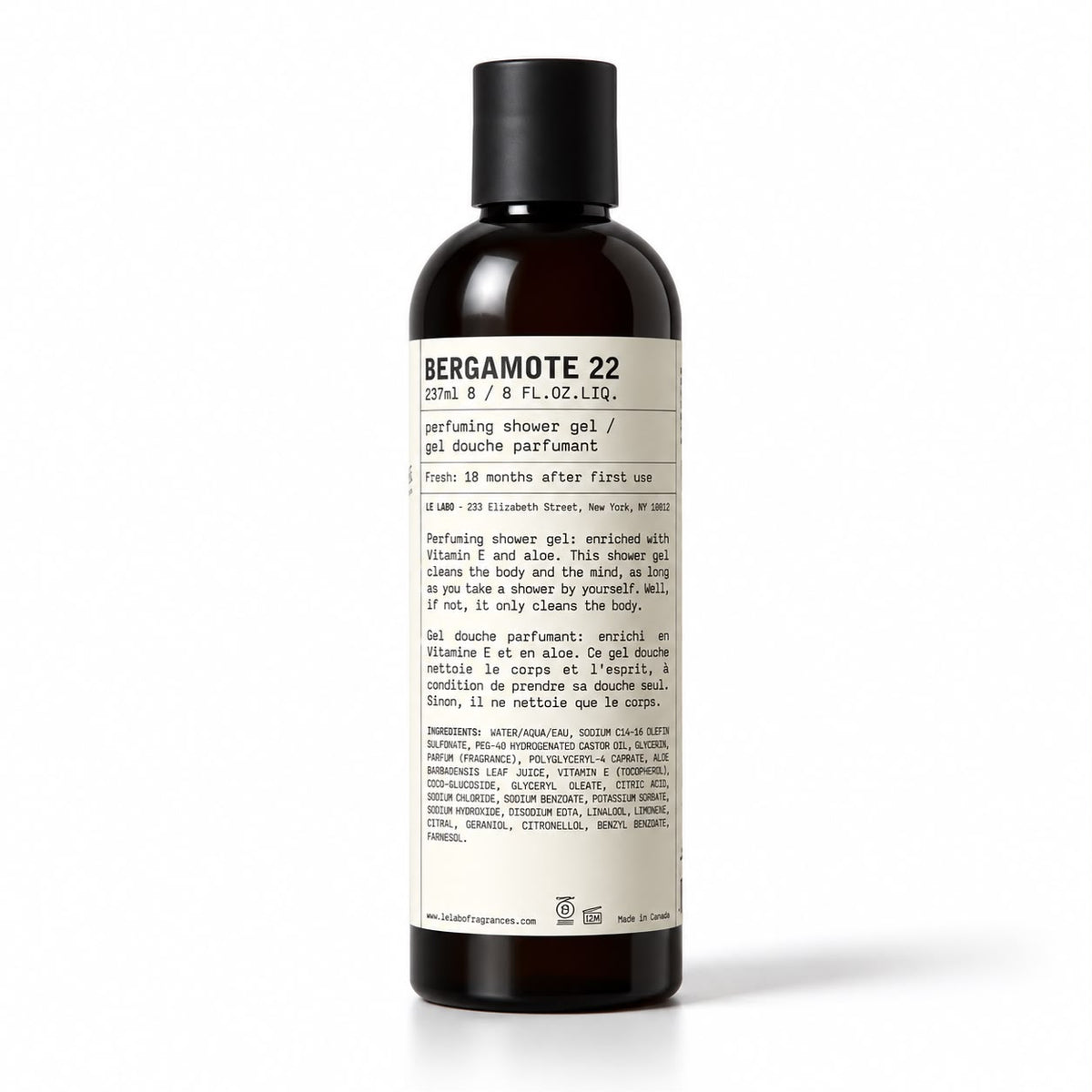 LE LABO Bergamote 22 Perfuming Shower Gel