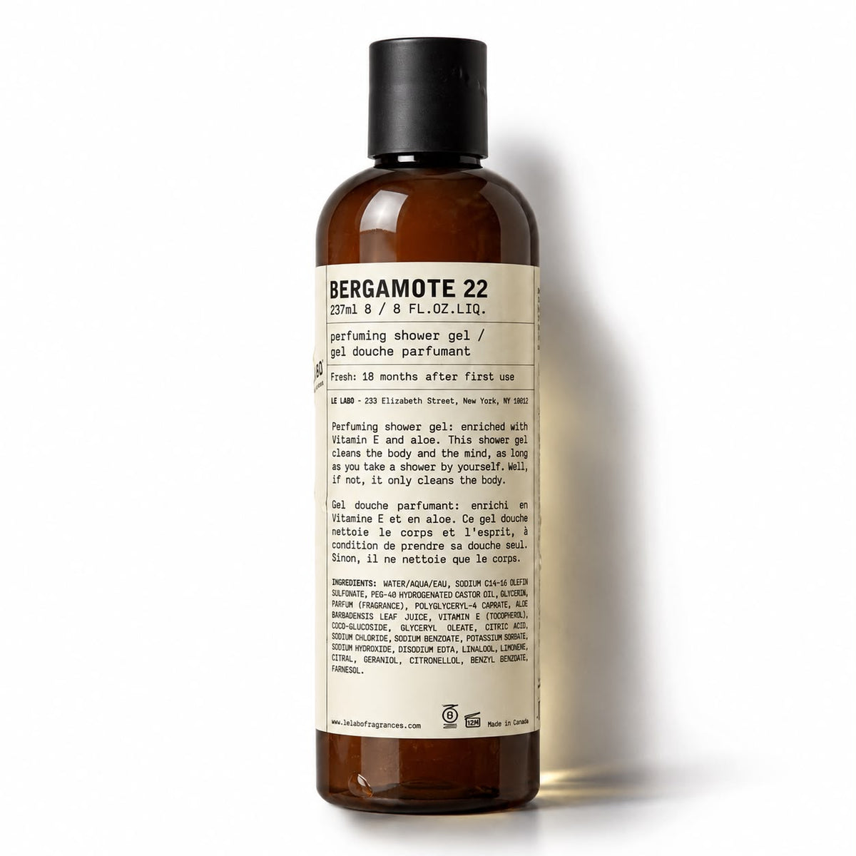 LE LABO Bergamote 22 Perfuming Shower Gel