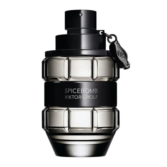 Spicebomb perfume bottle by Viktor & Rolf on a white background